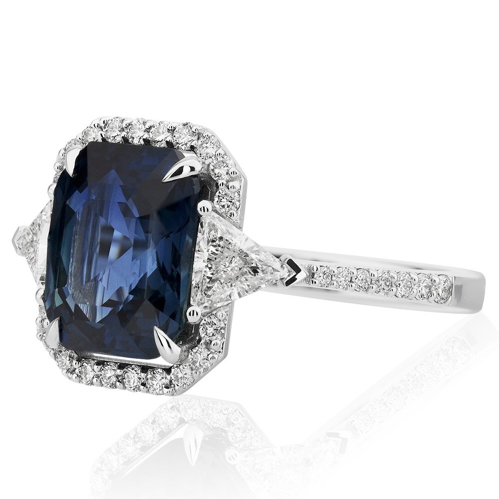 YPS0051-0001_3 5,25 Karat Pırlanta Safir Yüzük - Görsel 3