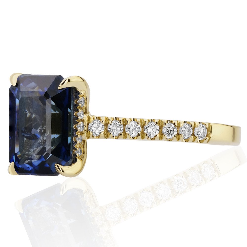 YPS0055-0001_3 2,89 Karat Pırlanta Safir Yüzük - Görsel 3